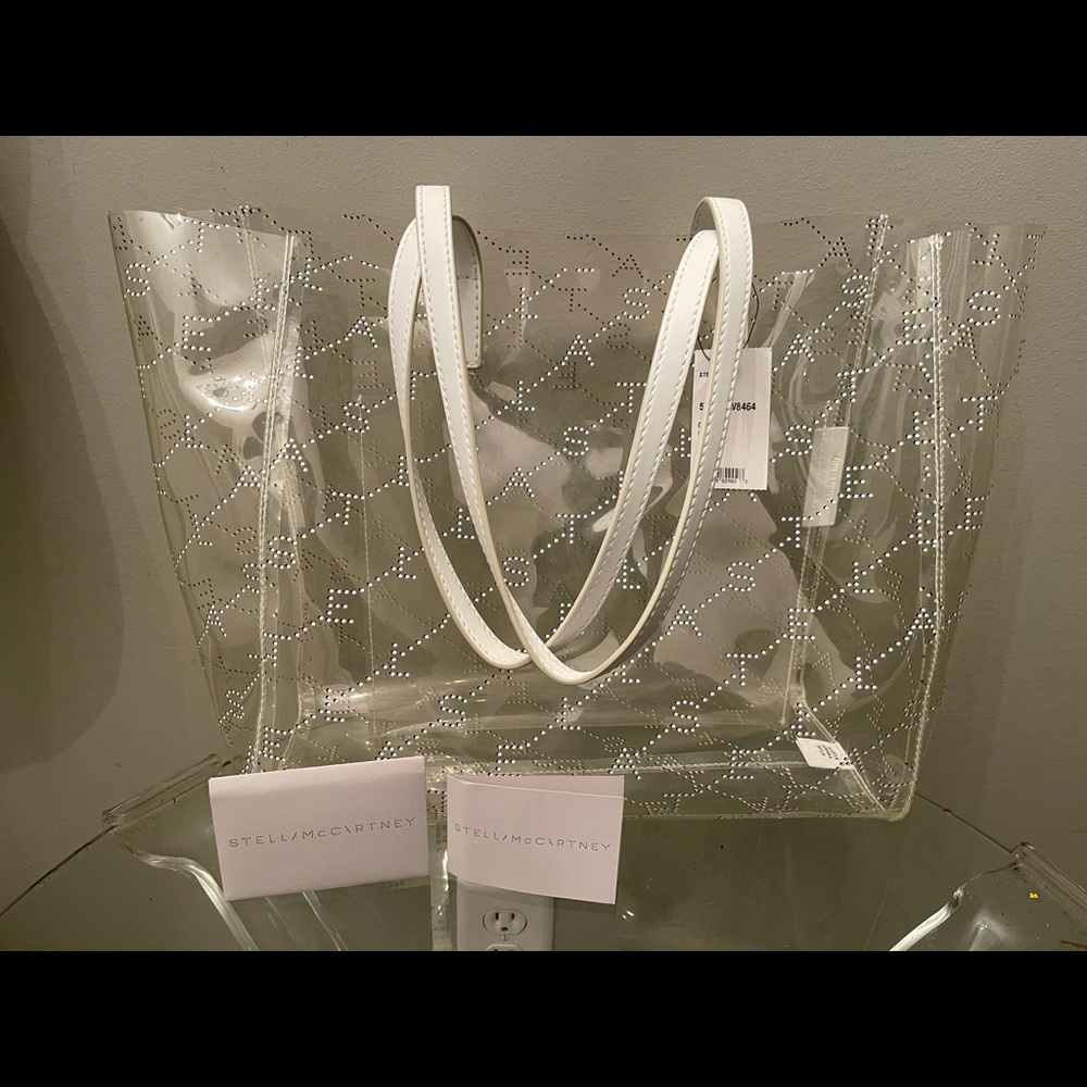 New With Tags Stella McCartney Clear Monogram Tote